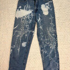 HAND PAINTED Cybersigil streetwear jeans